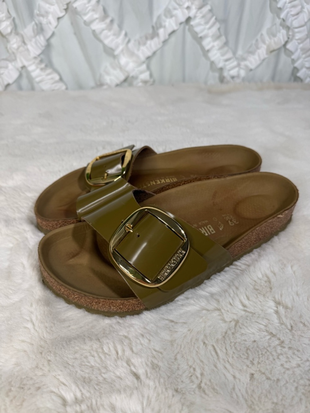Birkenstock Madrid Big Buckle Slide - Olive